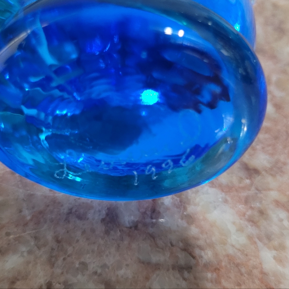 Bluebird Of Happines Glass Figurine - Decorative Bird Sculpture - Picture 6 of 6